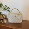 Ansseng Mini Quilted Square Box Bag For Women，Top-Handle Crossbody Handbag