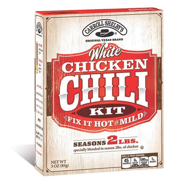 Carroll Shelby's White Chicken Chili 3 Ounce (Pack of 8)