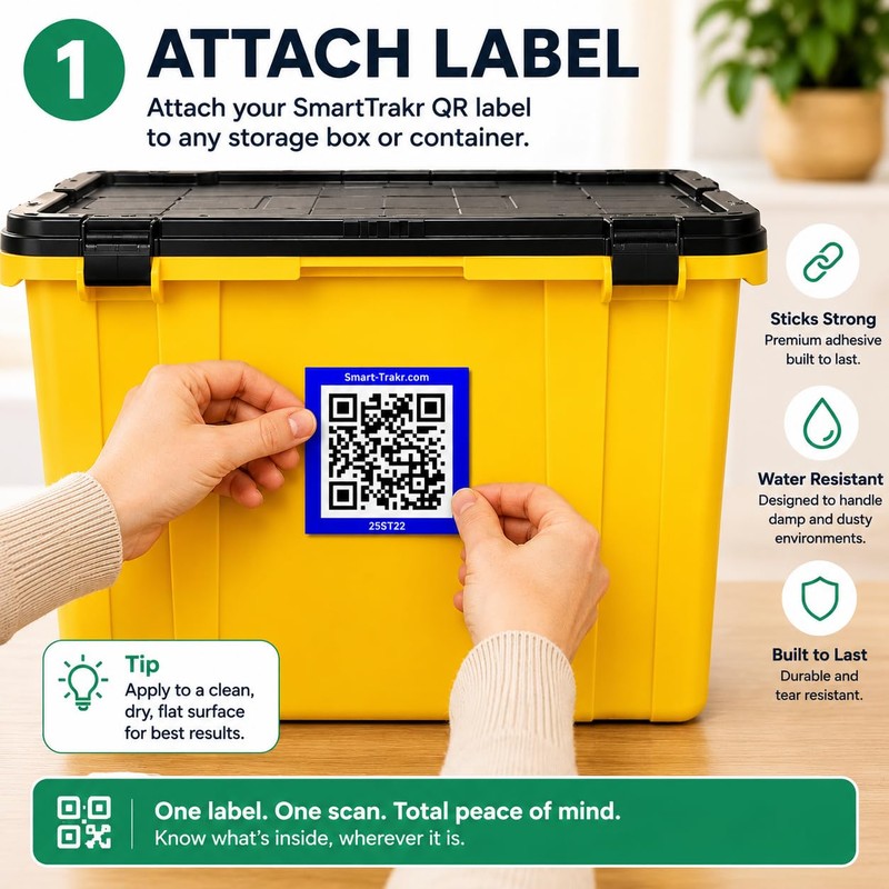Smart QR Code Labels – 48 Pack | Waterproof, Tearproof
