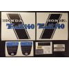 GFG CT70 K0 H Style Blue "Trail 140" frame Decals,