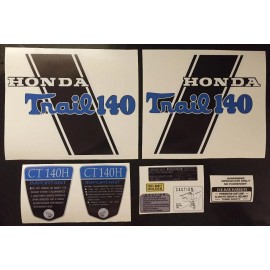 GFG CT70 K0 H Style Blue "Trail 140" frame Decals, Graphics Full Set, 140cc