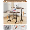 Small Standing Desk Adjustable Height, Mobile Stand Up Desk with
