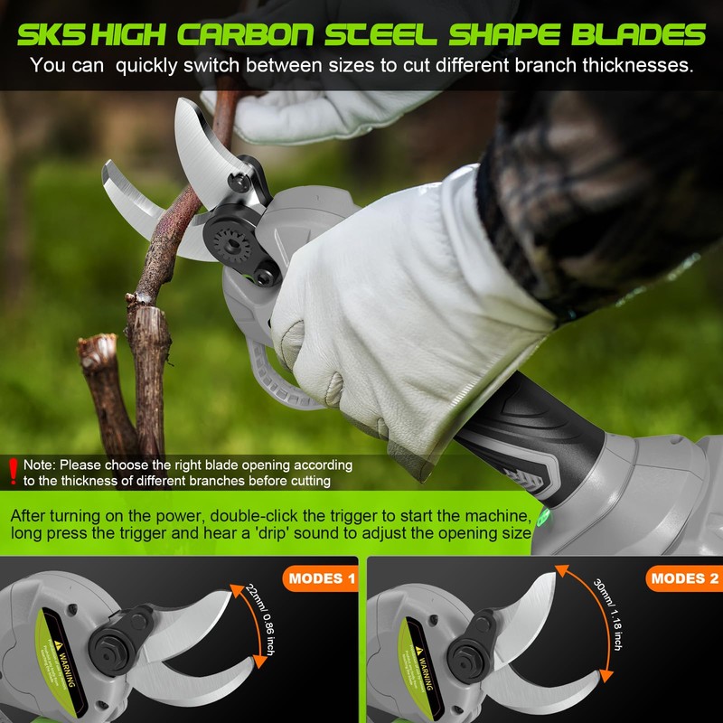 2 In 1 Pole Pruning Shears Cordless, Electric Pruning Shears