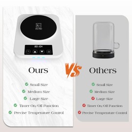 GleeNflux Sourdough Starter Warmer 2025 with Precise 1°F Control (70–100°F), Sourdough Warmer, 4.3" Heating Pad, 12H Auto Timer, USB Powered Fermentation Mat for Sourdough Jar, for Home Bread Baking