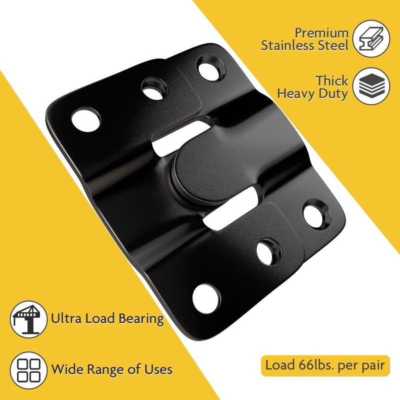 4PCS Black French Cleat Hanger, Interlocking Picture Hanging Tool Kit,