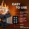 21 Inches Electric Fireplace Insert Log Heater, 5 Flame Brightness,