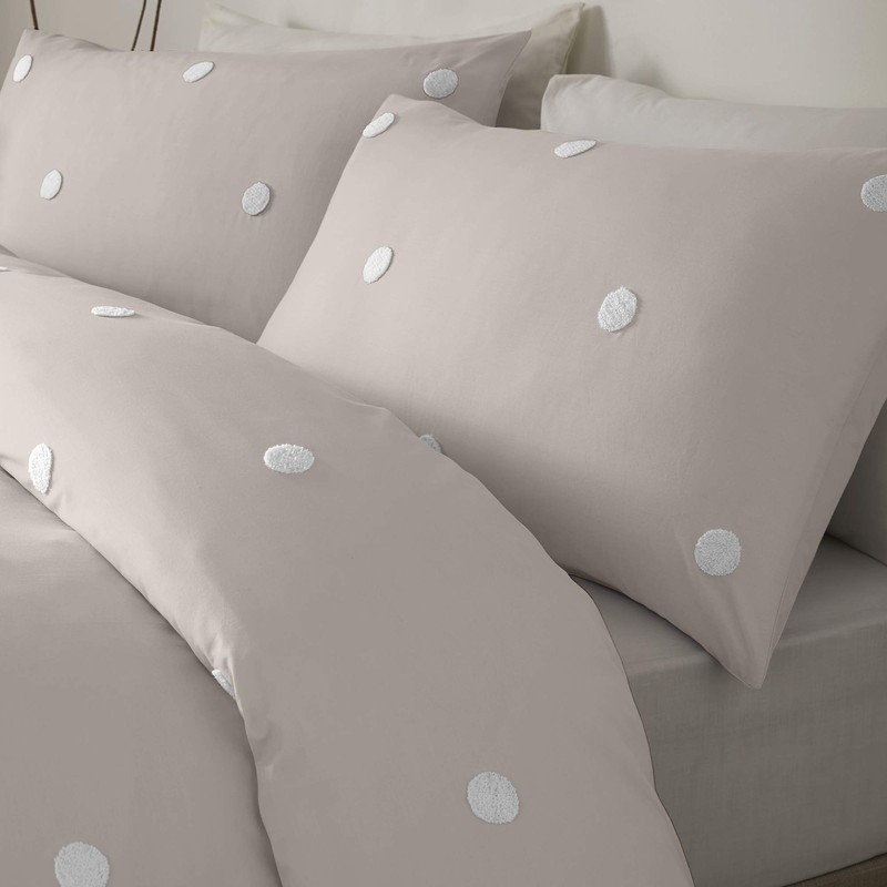 Appletree Set, Cotton, Linen/White, Single, W135cm x L200cm (Duvet Cover),