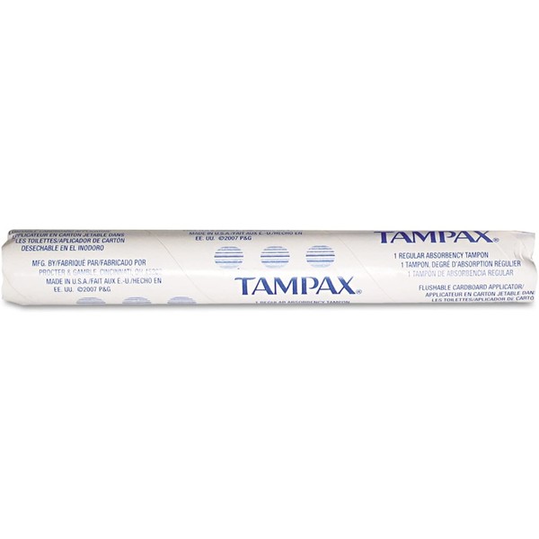 Tampax Tampons for Vending Dispenser in Vending Tubes, Hospeco T500,(Case of 500),White