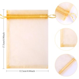 FIHODONE 50 PCS Organza Bags Small 13 x 18 cm,Small Gift Bags 10 Colors,Jewellery Pouches Wedding Favours,Organza Gift Bags,Drawstring Pouch for Jewellery,Sweet,Lavender