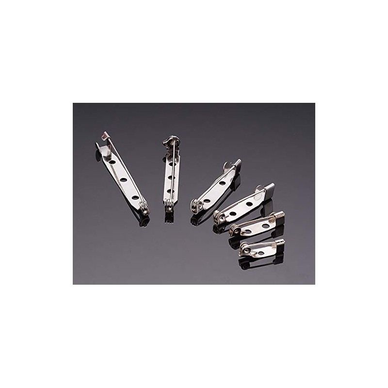 35 x Silver 16mm Metal Brooch Pins for Jewellery Making