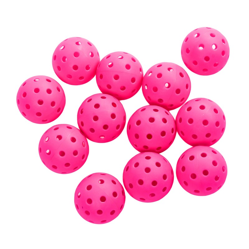 12PCS 74mm 40 Holes Pickleballs PE Plastic High Elasticity Pickleball