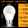 Elmoyle Amber Sleep Light Bulbs 1800k, Blue Light Blocking, Dim