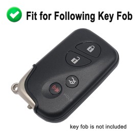 Key Fob Cover Case Fit for 2005-2018 Lexus ES350 GS300 GS350 GS430 GS450h ISC IS250 IS350 LS460 LS600h Keyless Entry Remote Case Holder ABS Carbon Fiber Pattern (Black)