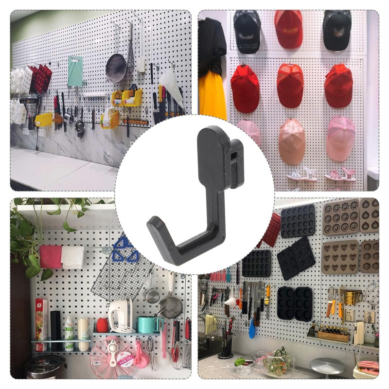TOVINANNA 20pcs Plastic Pegboard Hooks, J Display Hook, Shelf Hanger