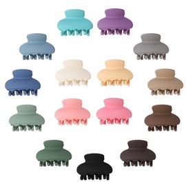 Kasmena Small Hair Clips for Women, 15Pcs Small Claw Clips Medium Matte Strong Hold Hair Claw Clips for Thick Thin Hair Cute Jaw Clips Nonslip Hair Accessories