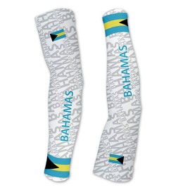 ScudoPro Bahamas Compression Arm Sleeves UV Protection Unisex - Walking - Cycling - Running - Golf - Baseball - Basketball - Size S
