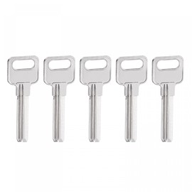 sourcing map Key Blank, 35mm Length 2 Slot Brass New Uncut Replacement Tool 5 Pcs
