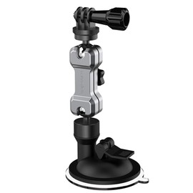Hensych Aluminum Alloy Car Suction Cup Mount Car Windshield Mount 360° Rotatable for Go-pro Hero 9/8/7/6/5/ OSMO Pocket 2 /Insta360 One X2/Insta360 ONE RS/Osmo Action/Osmo Pocket/Insta360/FIMI Palm