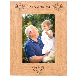 Papa and Me 6x4 Photo Picture Frame Portrait Photoframe Gift from Son Daughter Kids