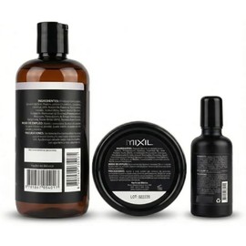 Mixil Kit Shampoo Bergamota + Cera + Serum Este Kit capilar para hombre ayuda a prevenir la caída de cabello por sus ingredientes naturales cera para cabello y serum para aplicar en zonas (Shampoo y Cera Negra, Roll on)
