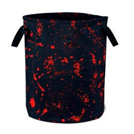 Blood Splattered Laundry Basket Blood Pattern Foldable Oxford Cloth Funny Tote Bag Laundry Hamper Clothes Storage Bucket Organizer For Bathroom/Laundry Storage/Bedroom 17.7x13.7 Inch