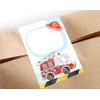 12 Gift Bags (Natural) + 12 Stickers Fire Brigade Engine