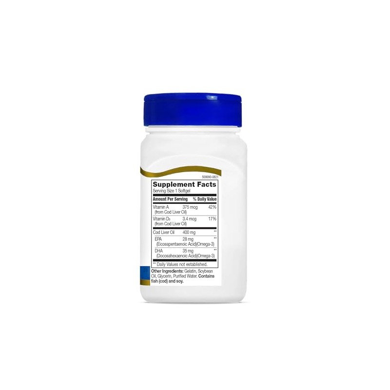 21st Century Norwegian Cod Liver Oil 110 Sgels by 21st
