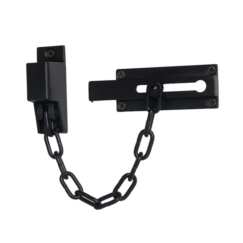 XFORT Matt Black Locking Door Chain, Front Door Security Chain
