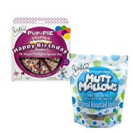 The Lazy Dog Pup-Pie - Original Pup-Pie - Happy Birthday Dog Treat for a Special Dog, 5 oz (Vanilla, Pie with Treats)