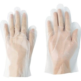 Kawanishi Kogyo #2013 Polyethylene Gloves, Inner Embossed, 100 Pieces, Clear, L
