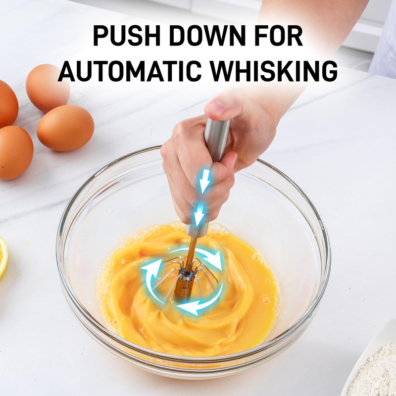 Push Action Egg Whisk