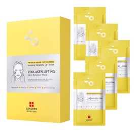 Leaders Insolution | Collagen Lifting Skin Renewal Mask | Marine Collagen for Firmness and Elasticity Anti-Wrinkle, Sculpting Facial Sheet | Hydrating Serum for Smooth Skin (5 Sheets)