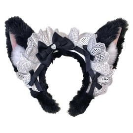 TQUXNGA Maid Headband Ear Headband Bow Headband Costume Headband Female Theme Party Subcultures Headwear