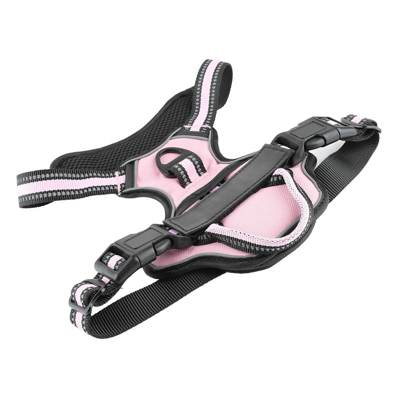 Dog Harness Double Layers Adjsutable Breathable Mesh Reflective Escape Proof