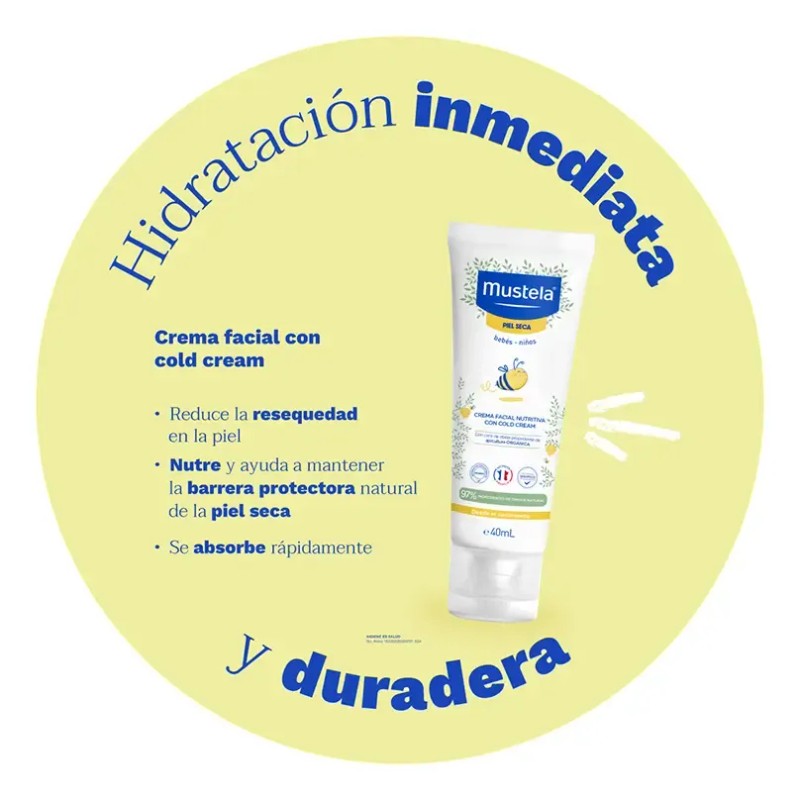 Mustela Crema Nutritiva Facial Bebé Piel Seca 40ml