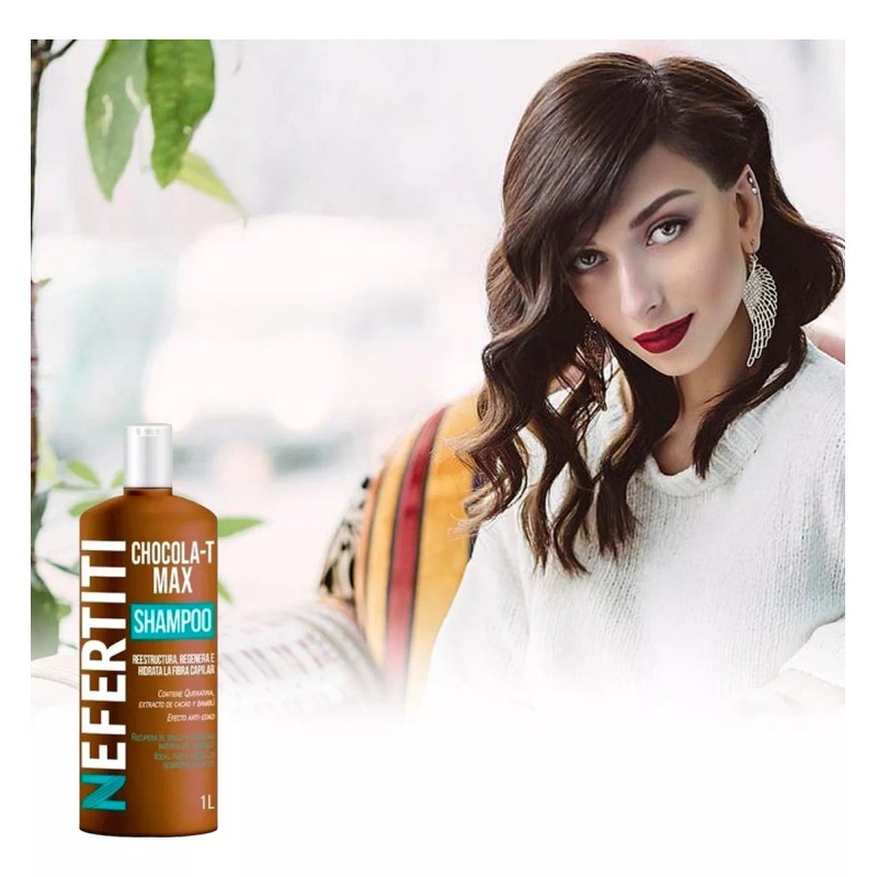 Nefertiti Shampoo P/cabello Maltratado Chocola-t Max 1l