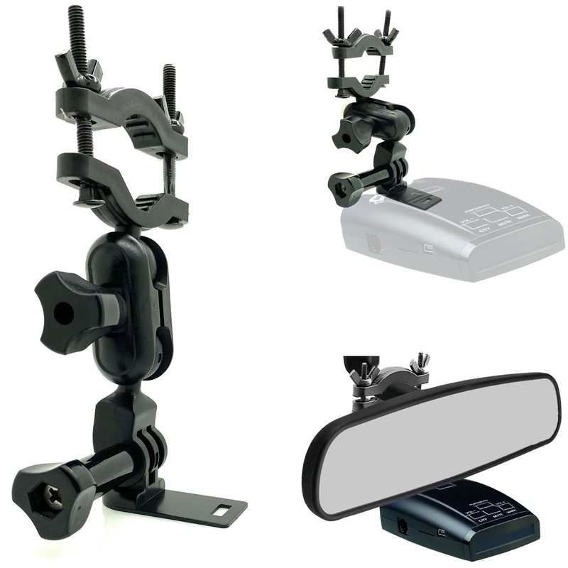ChargerCity AccessoryBasics Rearview Mirror Stem Radar Detector Mount for Uniden