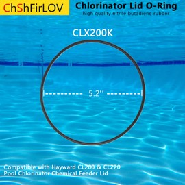 CLX200K O-Ring for Hayward Pool Chlorinator Lid CL200 & CL220 Replacement Parts 5-1/8" ID x 5-1/2" OD(2/Pack)