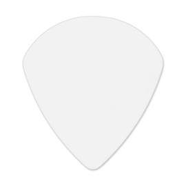 Exotic Plectrums Delrin White Guitar Or Bass Pick - 1.0 mm Heavy Gauge - Jazz XL Shape - 12 Pack