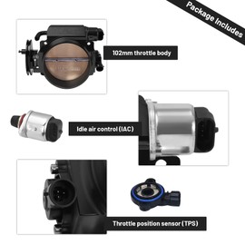 Endxedo LS 102MM Throttle Body Assembly with Throttle Position Sensor and IAC for LS1 LS2 LS3 LS6 LS7 LSX Aluminum Black