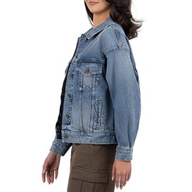 KUT from the Kloth Women's Liz Trucker Drop Jacket Soulder Empower Medium