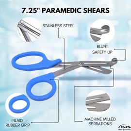 Bulk Pack of 24 Pcs Trauma Shears Stainless Steel 7.25" Paramedic Utility Scissors to Give as Veterinary Technician Nurse Appreciation Week Thank You Gift (Sky Blue)