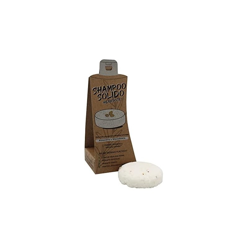 Arbol Verde Shampoo Sólido en Barra Natural Hidratante con Almendra