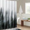 ORTIGIA 60x72 Misty Forest Stall Shower Curtain for Small Bathroom,