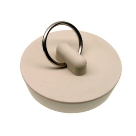DANCO Drain-Protecing, Stain-Proof, Carded Rubber Drain Stopper, White, 1-5/8-Inch, 1-Pack (80228)