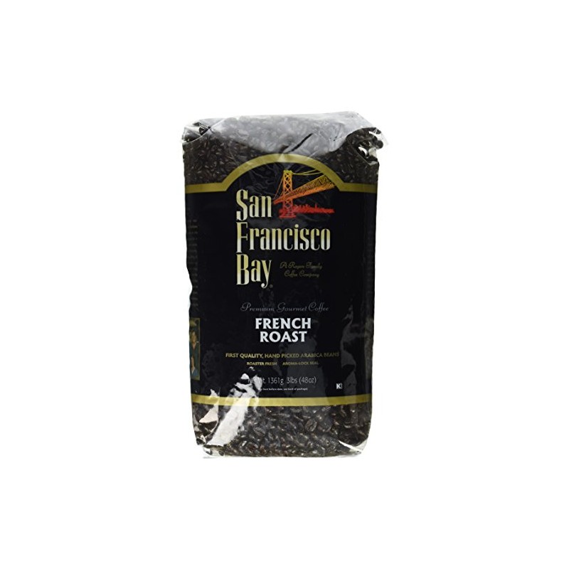 San Francisco Bay Coffee Whole Bean French Roast, 48-Ounce Bags
