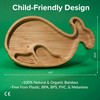 Bamboo Divided Suction Plate Baby - Strong Suction Toddler Plates