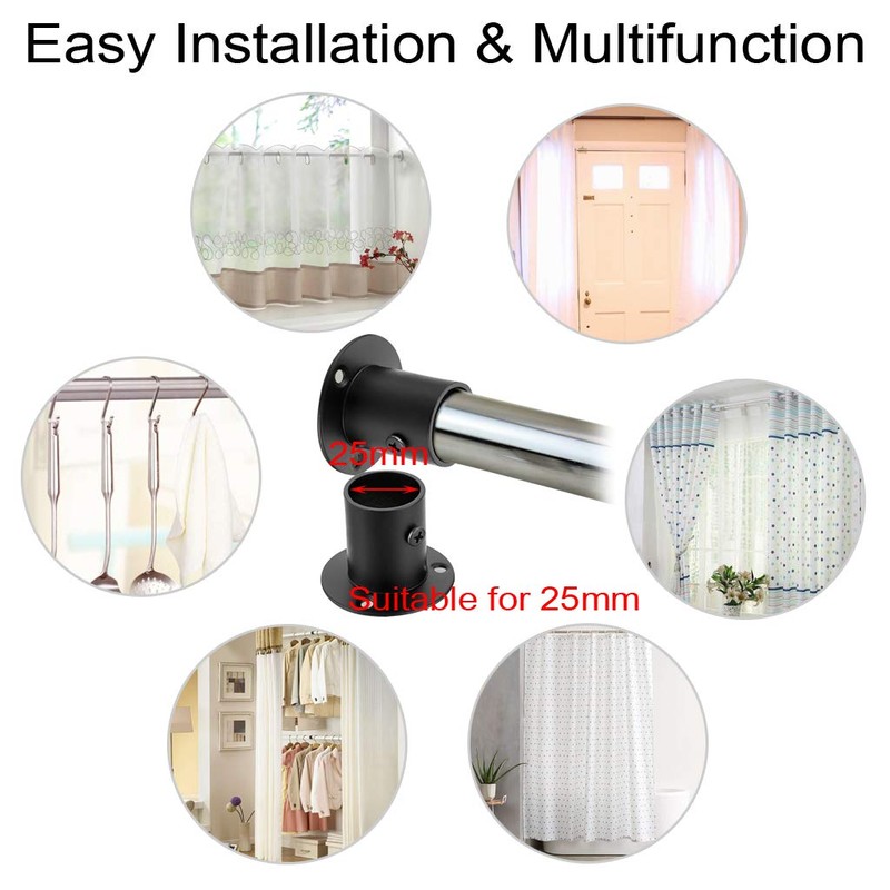 OwnMy 4 Packs Stainless Steel Pole Sockets Flange Rod Holder,