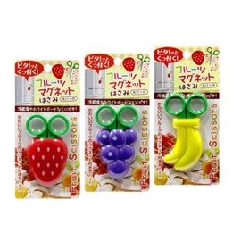 Fruits Magnetic Scissors (Cover) Attaches to Secondly, 1 Piece (Banana)