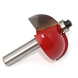 -1/4 Inch Shank Sealed Bearing Tungsten Carbide Template Router Bit for Wood and Stencil TCT Wood Grout Cutter Molding Bearing Router Tool (8mm) Red